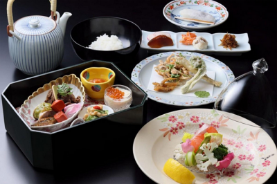 琵琶湖ホテルの日本料理おおみが提供する「リスペクトローカル琵琶湖八珍」