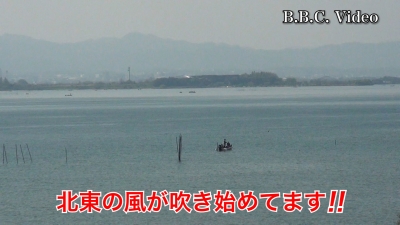 日曜日は天候回復!! 湖上は赤野井沖にボートが多くなりました #今日の琵琶湖（YouTubeムービー 23/04/09）
