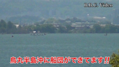 日曜日は軽風のち強風!! 荒れる直前の琵琶湖でボートががんばってます #今日の琵琶湖（YouTubeムービー 23/04/23）