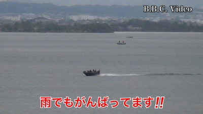 土曜日は曇り空の琵琶湖!! 湖上は一部エリアだけ賑やかです #今日の琵琶湖（YouTubeムービー 23/05/14）