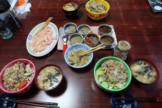 炊き込みご飯と岩下の新生姜のお昼ご飯