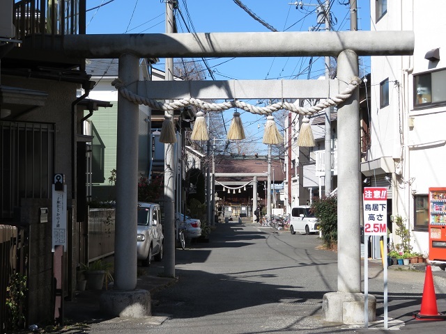二子神社の参道