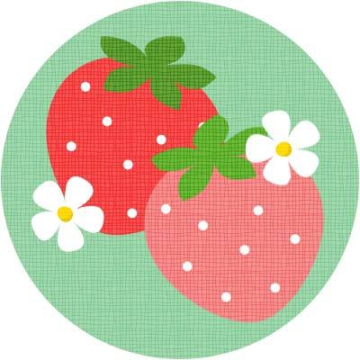 【いちご】春の果物のイラストアイコン