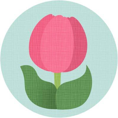 【チューリップ】春の花のイラストアイコン